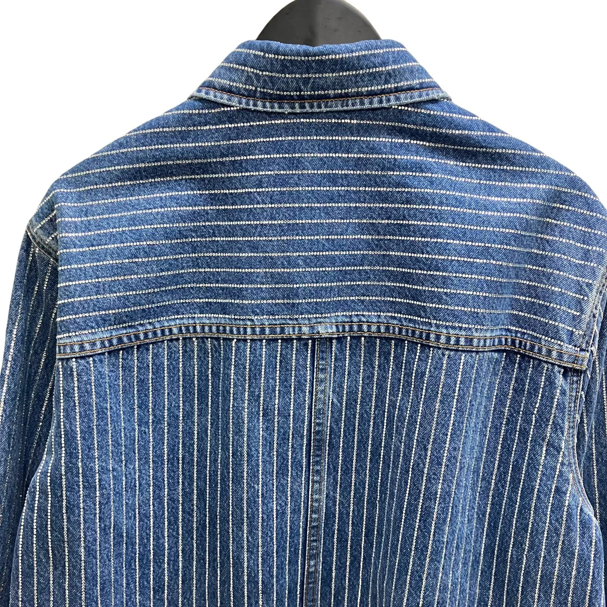 【Striped Buttoned Oversized Denim Shirt】 デニムシャツ - Image 4