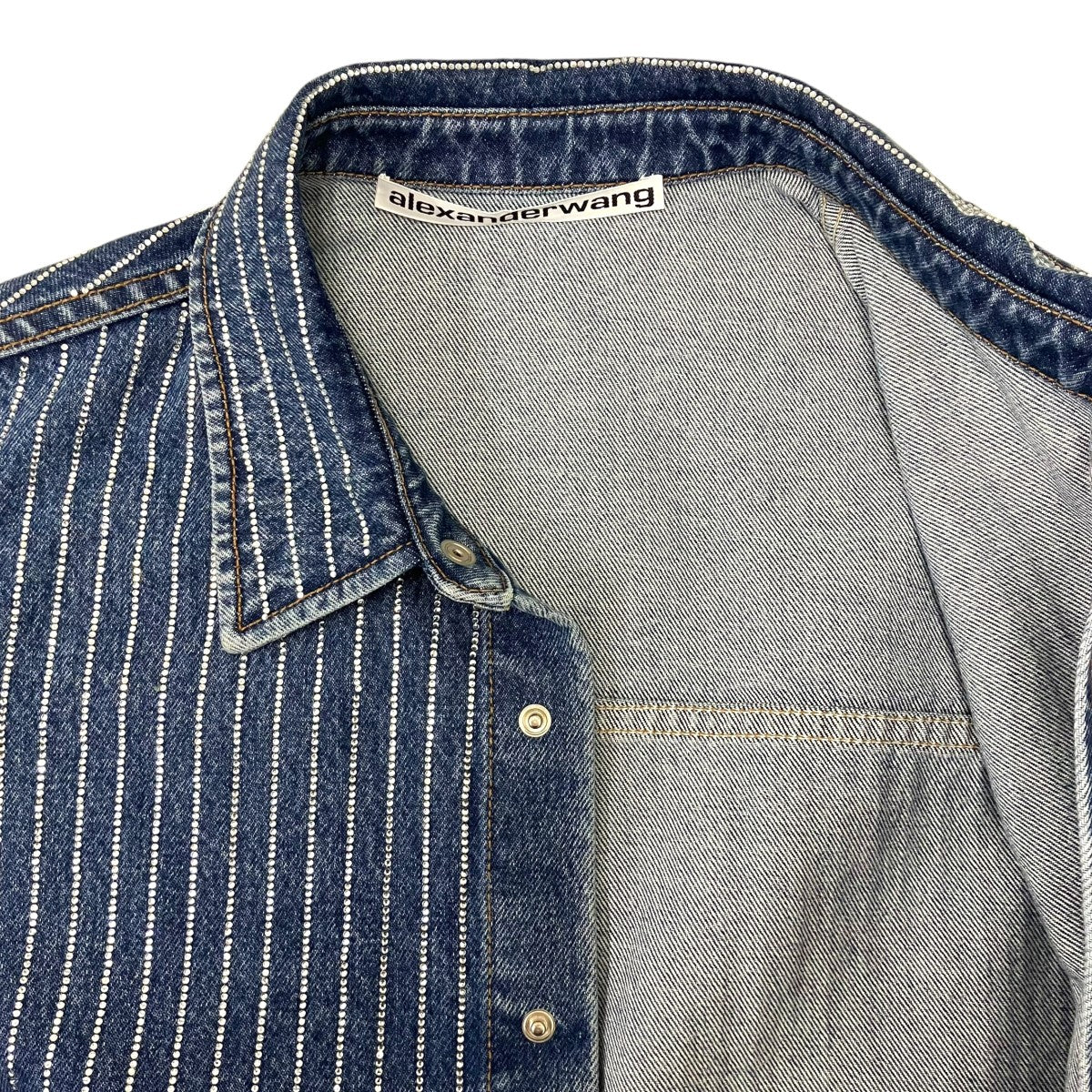 【Striped Buttoned Oversized Denim Shirt】 デニムシャツ - Image 6