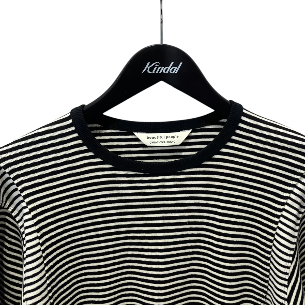 spain pima border long T-shirtボーダーカットソー1335310002 - Image 3