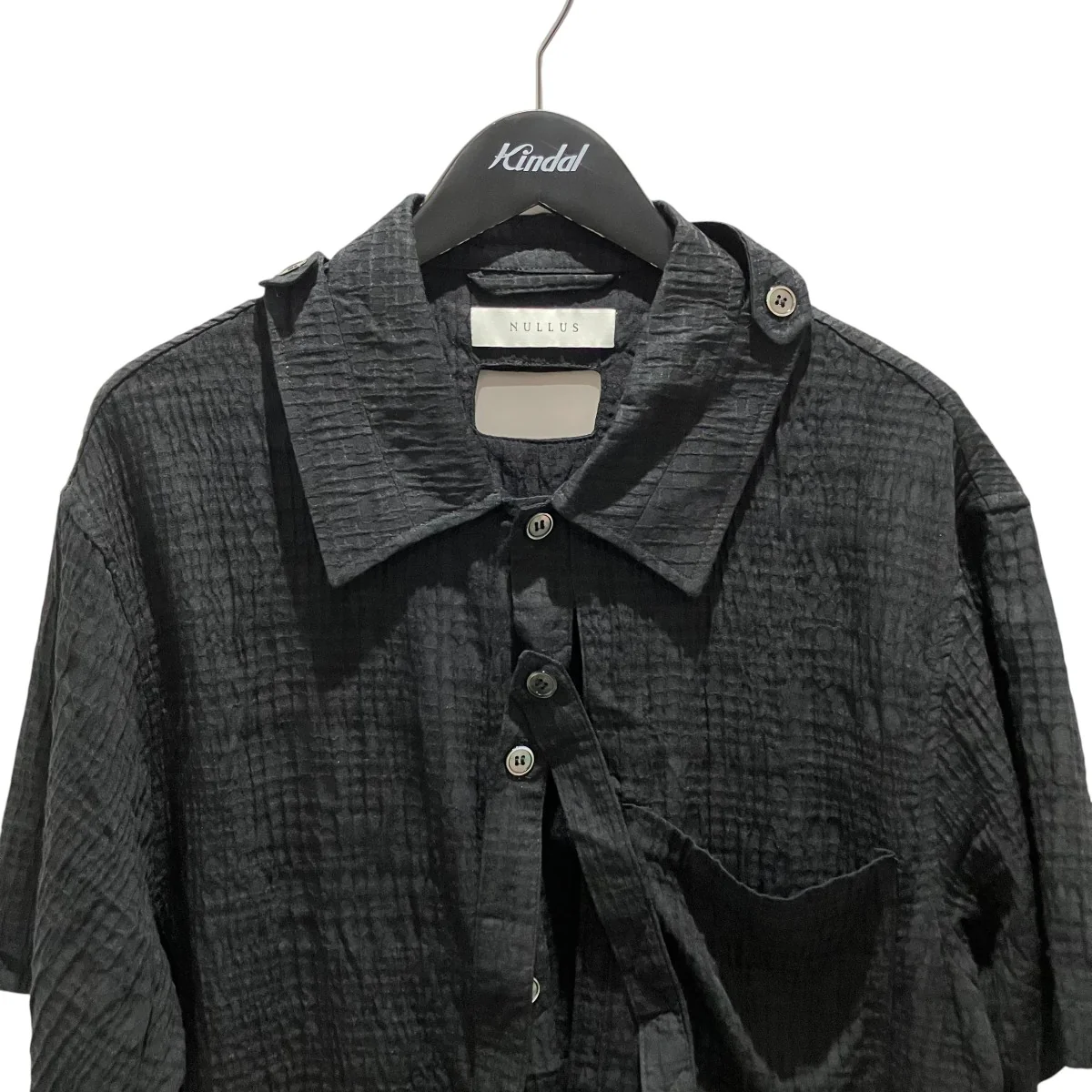 【TEXTURED DRY VISOCOSE SS SHIRT】半袖シャツNUSS24SHI006-BLK - Image 3