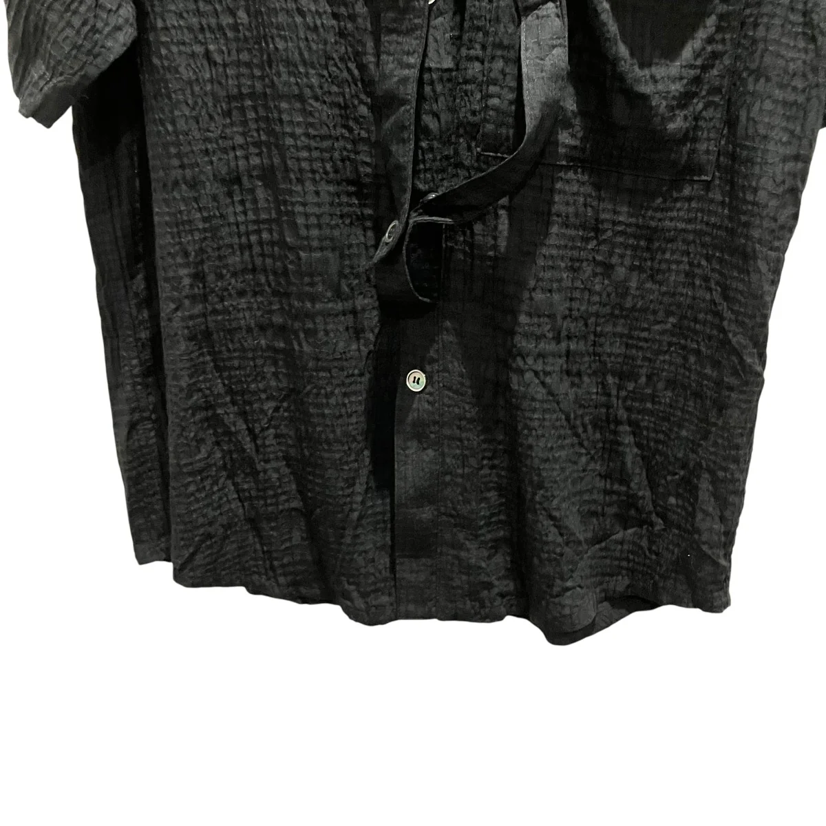 【TEXTURED DRY VISOCOSE SS SHIRT】半袖シャツNUSS24SHI006-BLK - Image 4