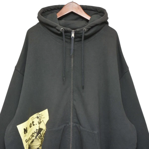 2024SS Invitation Zip Hoodie インビテーションジップフーディ オーバーサイズジップアップパーカー S50HG0045 S25570 - Image 3