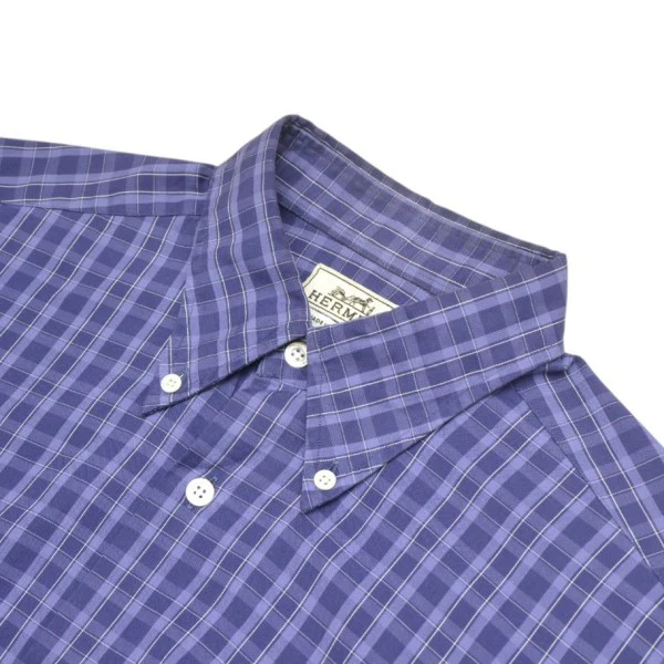 ボタンダウンチェックシャツ　ロングスリーブブラウス - Image 4