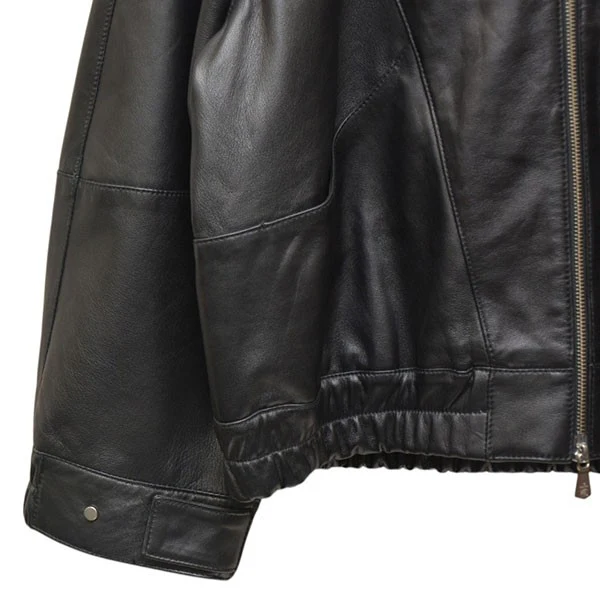 2025SS Sheep Leather Stand Collar Blouson ラムレザージャケット ブルゾン 11259211201 - Image 4
