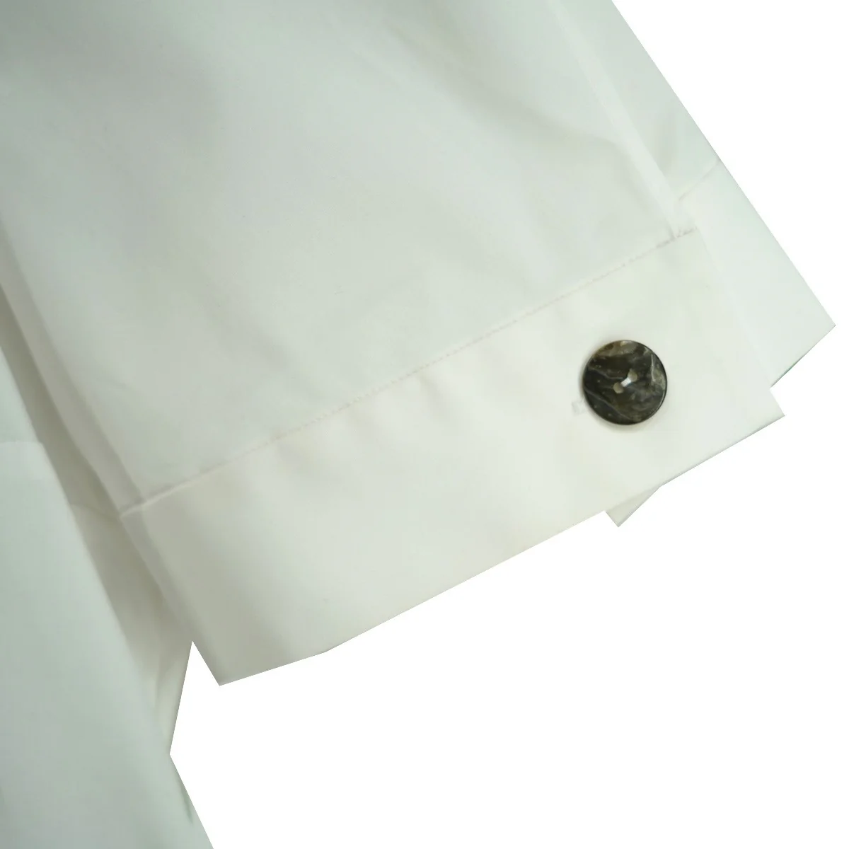 24SS VEST-LAYERED TOPSベストレイヤード  裾 アシンメトリー 半袖ブラウス シャツ - Image 3