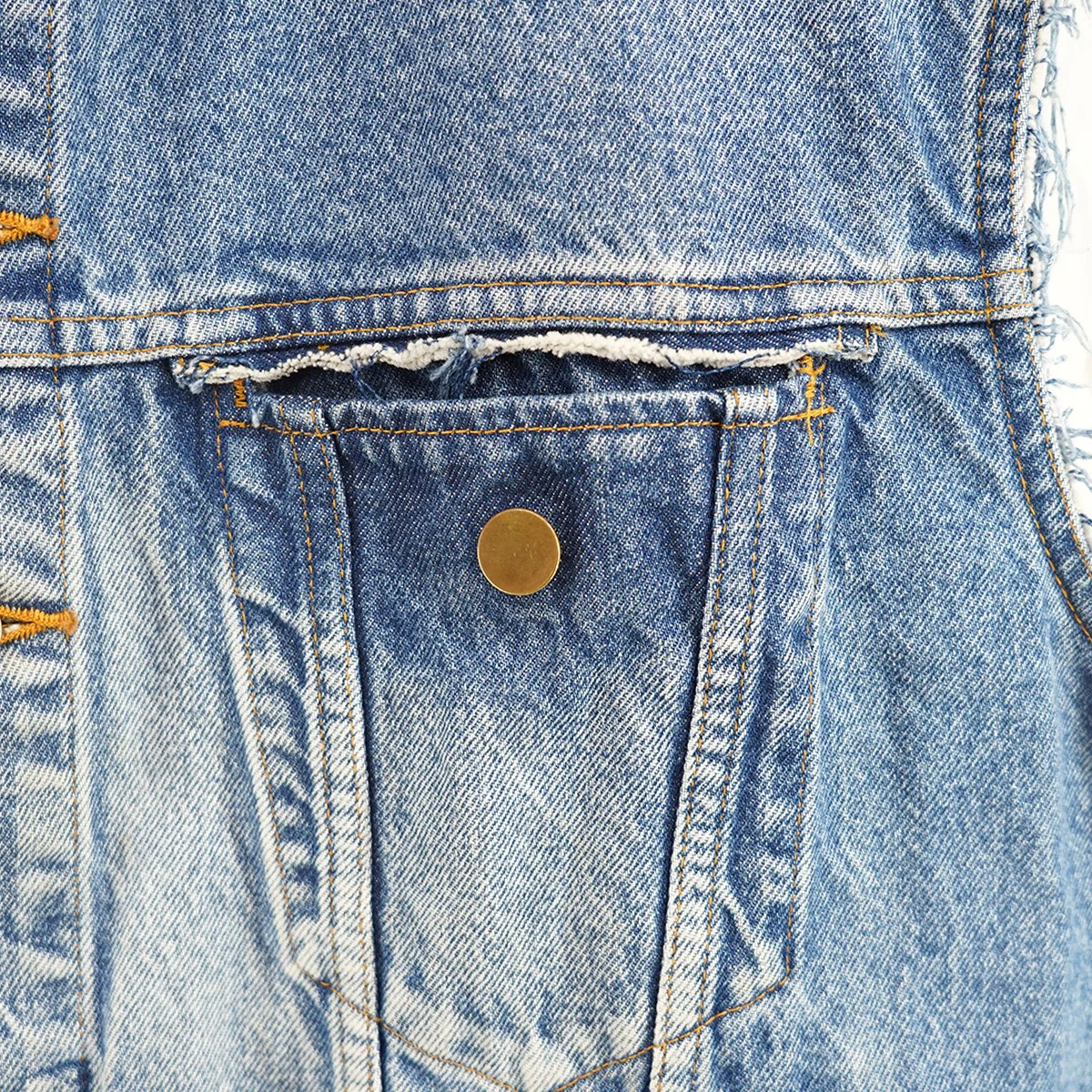 22SS Cut Off Trucker Jacketカットオフ トラッカー ジャケット デニム ノースリーブ スリーブレス ベスト - Image 3