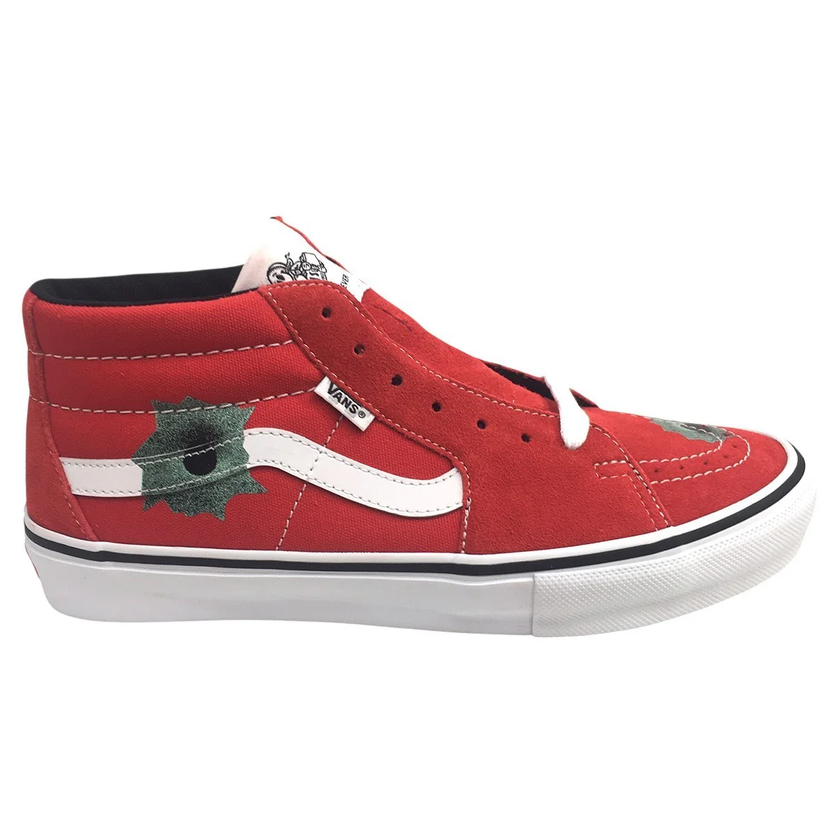 25SS Nate Lowman × Vans Skate Grosso Mid Bullet Holeネイトローマン スケートグロッソ ミッド バレットホール フラワー スニーカー 靴 - Image 3