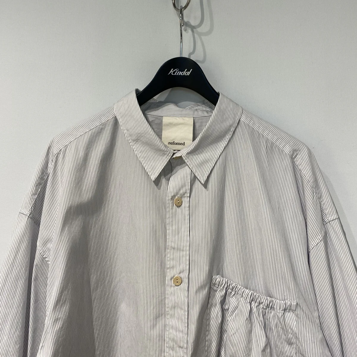 Wrist Patch Wide Shirt／Stripeオーバーサイズストライプシャツ - Image 4
