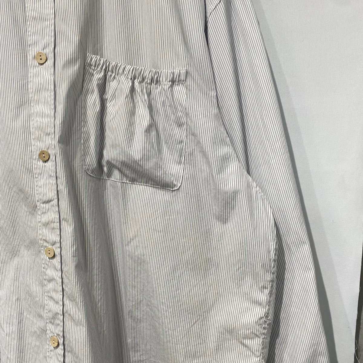 Wrist Patch Wide Shirt／Stripeオーバーサイズストライプシャツ - Image 5