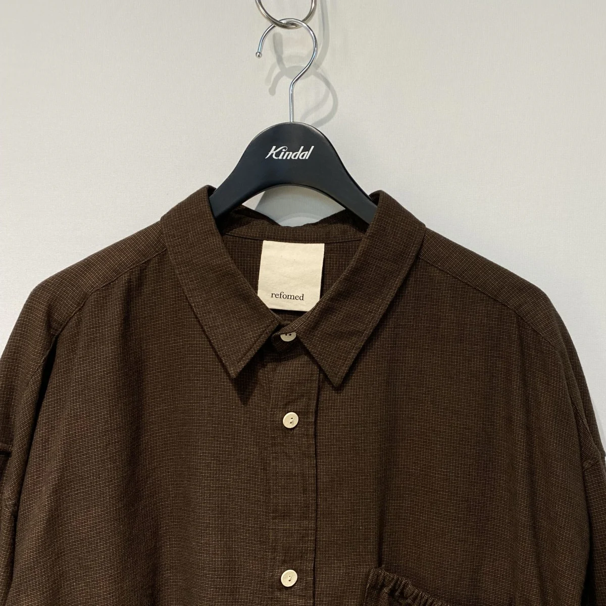 Wrist Patch Wide Shirt／Checkオーバーサイズチェックシャツ - Image 4
