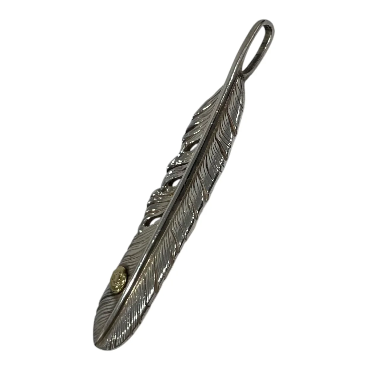 フェザーペンダントトップ SVフェザーGPウルフ 左向き - Image 3
