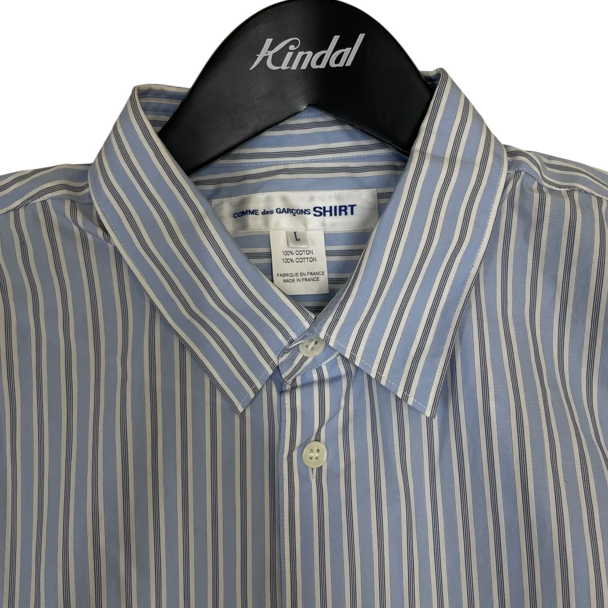 Yarn Dyed Cotton Stripe Poplin STRIPEストライプ柄 半袖シャツ コットンシャツFZ-B075 - Image 3