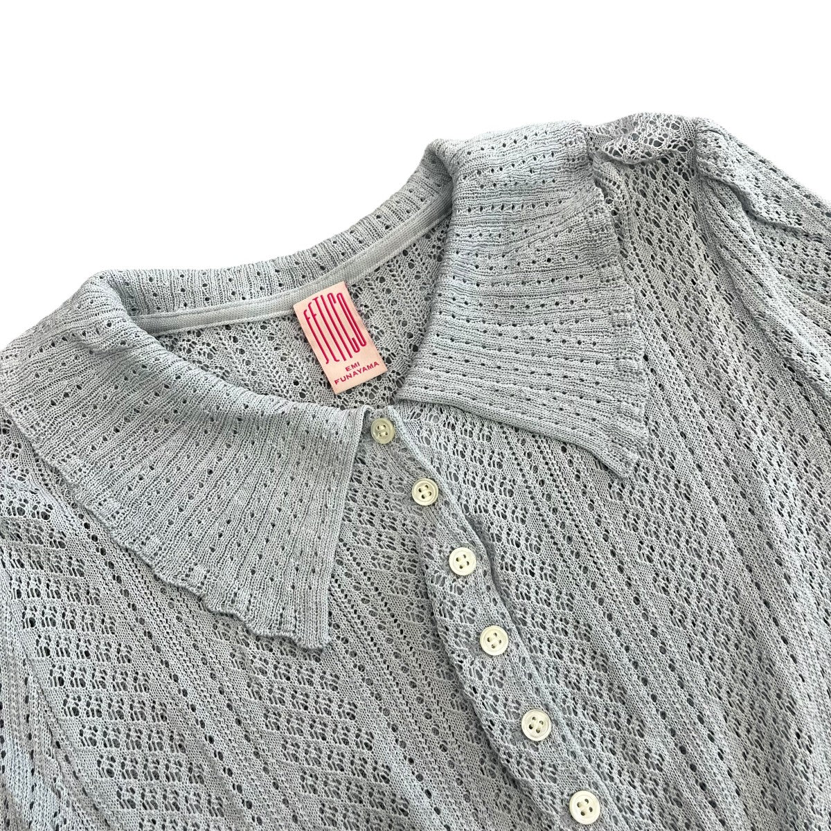 25SSLace Knit Short-Sleeved Cardigan半袖カーディガンFTC252-0701 - Image 3