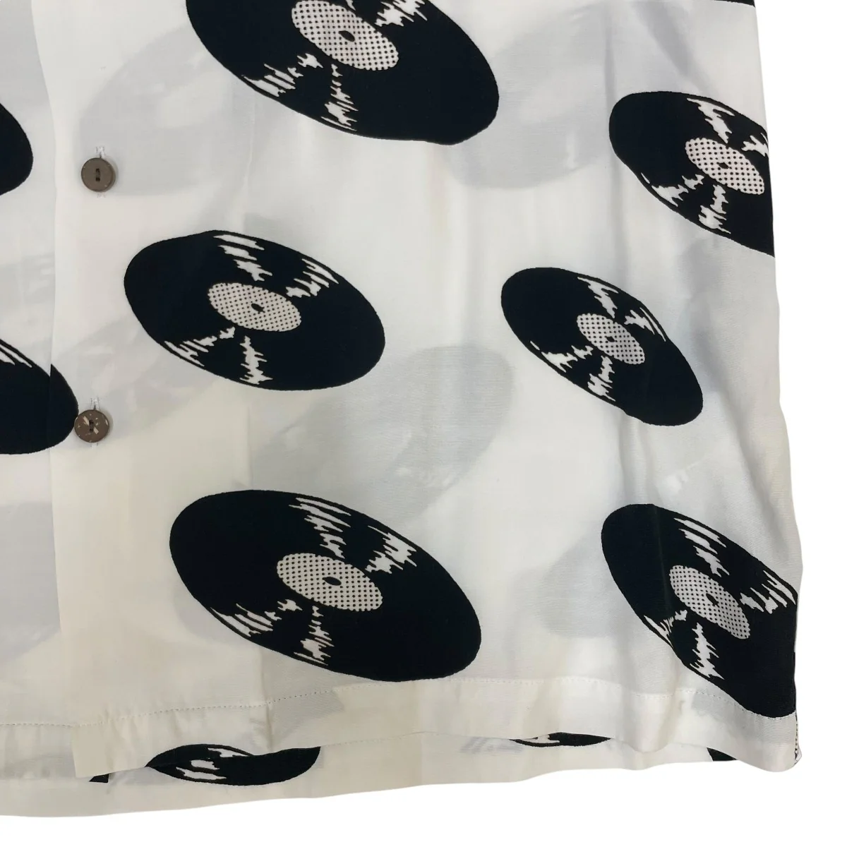 Record Hawaiian Shirtレコードプリント オープンカラーシャツ 半袖シャツ - Image 4