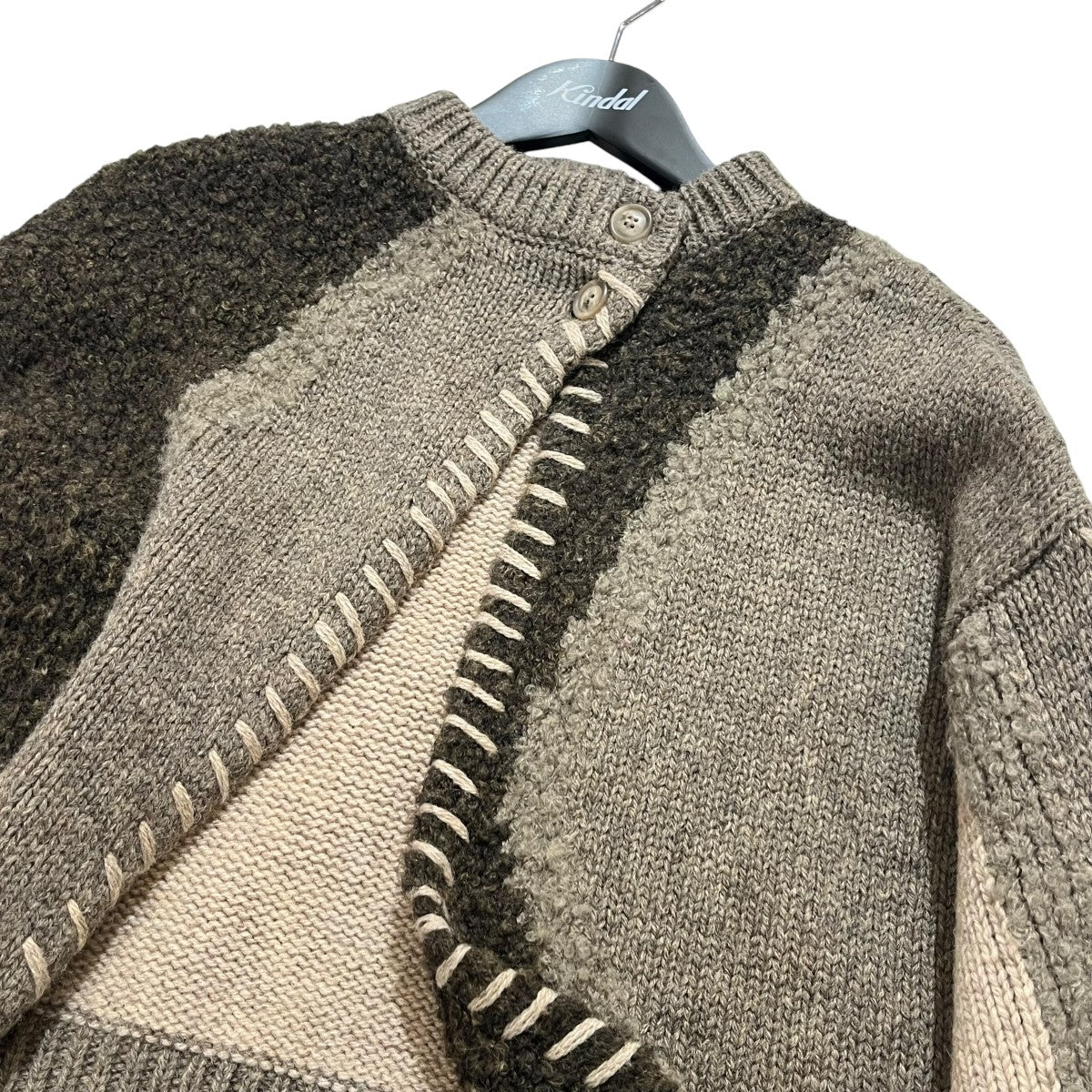 Intarsia Patctwork cardiganセーター0224030514 - Image 3